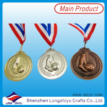 Zinc Alloy 3D Football Medal Die Cast Gold Silver Bronze Medal, Medal with Your Own Logo (lzy00075)